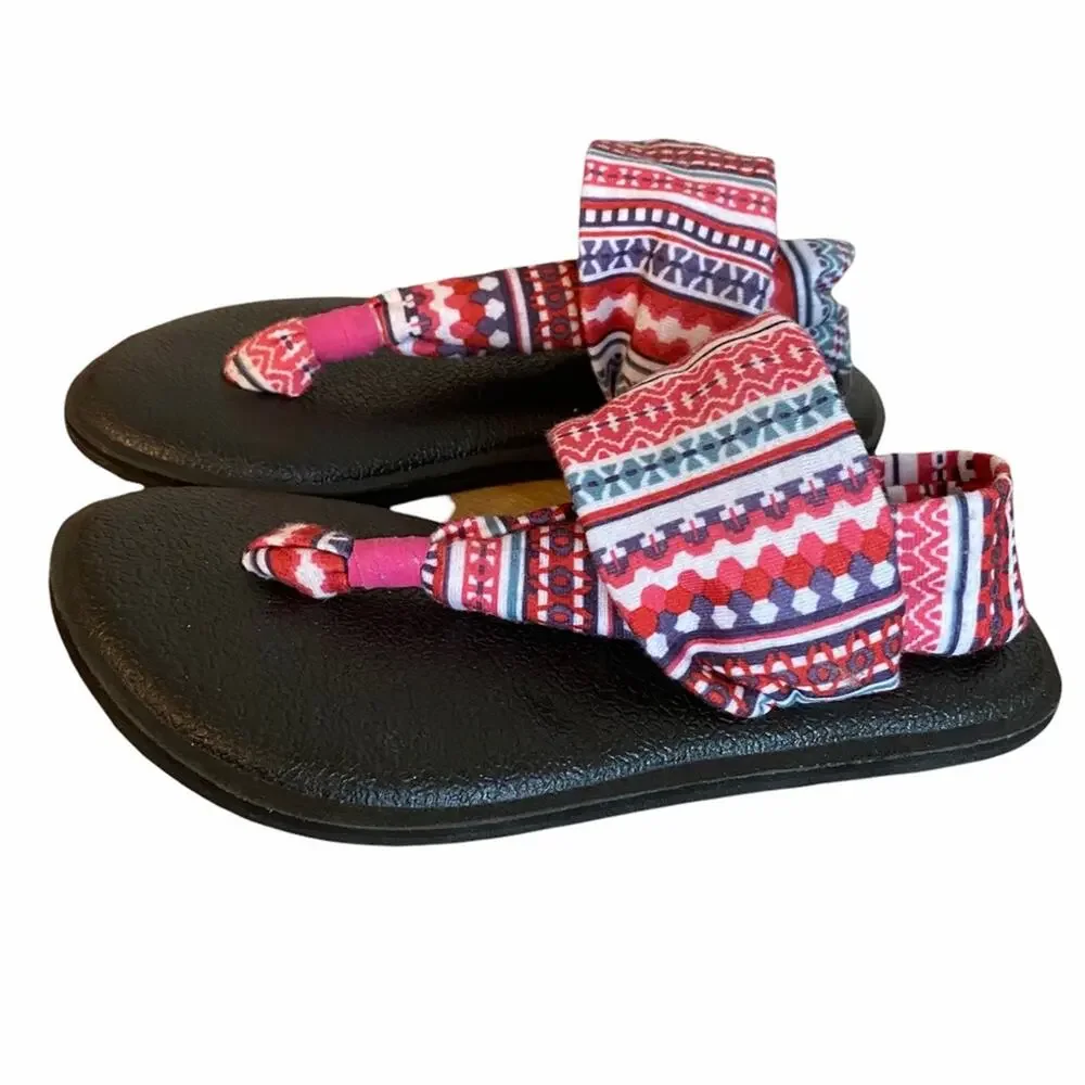 Sanuk Yoga Mat Sandals Little Girls Sz 9/10